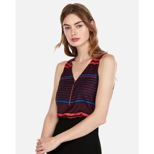 💋 Express Striped Zip Front Hudson Tank 💋